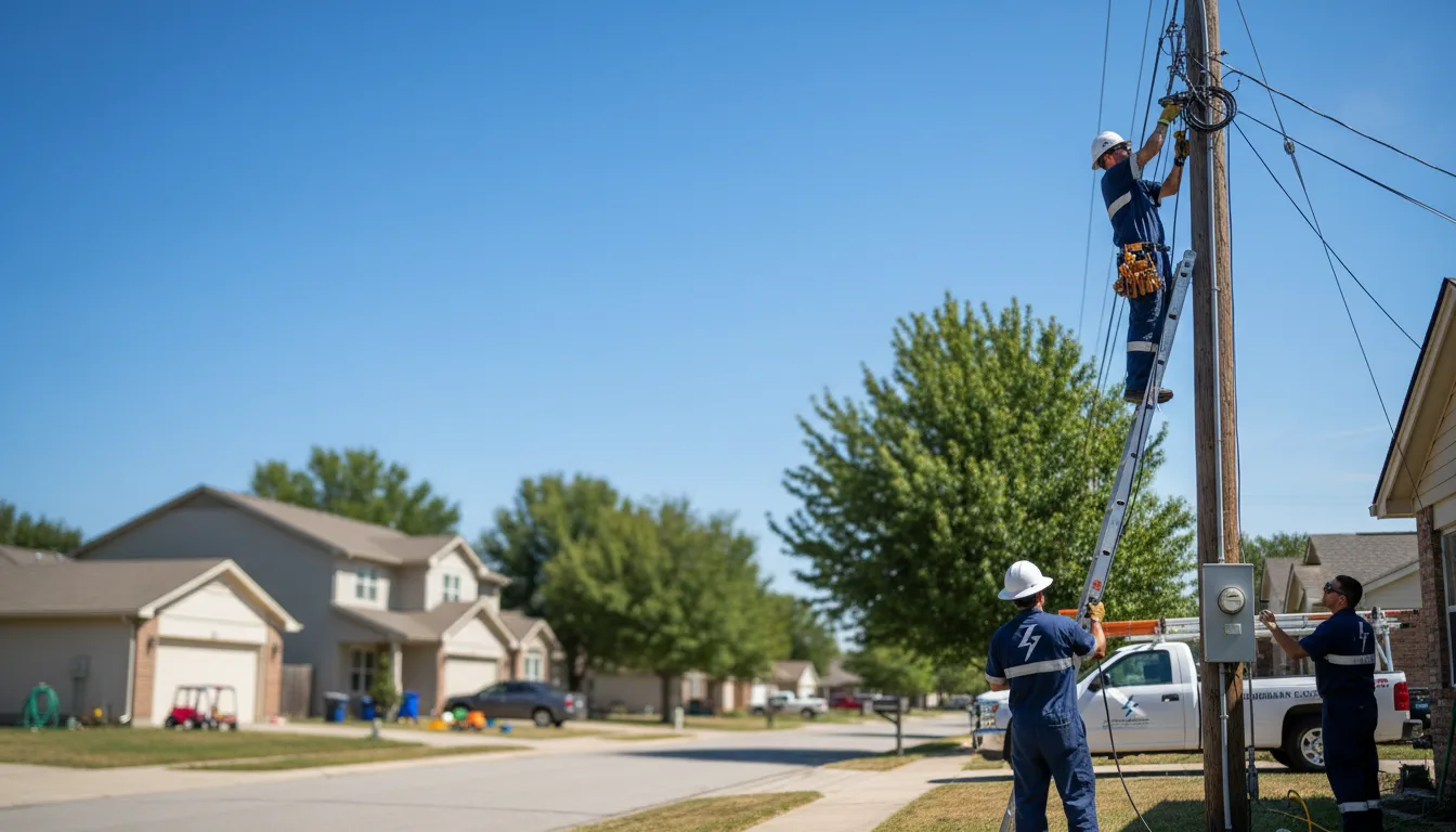 Residential electrician providing installation services in Chautauqua, KS